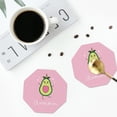 thumbnail image 5 of Balery 6 Pcs Cute Avocadoleather Coasters Set, Drink Table Cup Coasters For Living Room Kitchen Coffee Decor, 5 of 9