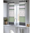 thumbnail image 5 of Green Stripes Abstract Sheer Curtains 54 Inch Length 2 Panels Set for Living Room/Bedroom, Geometric Spring Flowers Rustic Kitchen Curtains Grommet Semi-Sheer Curtains Window Treatments 42"x54"x2, 5 of 7
