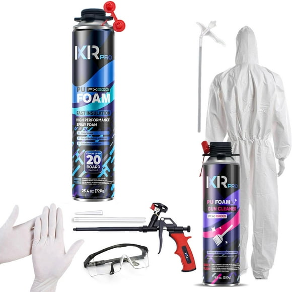 Kit de aislamiento de espuma en aerosol ixirpro, sellador expansivo, 750 ml