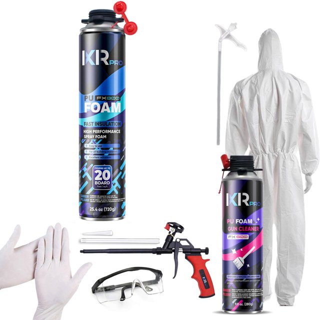 Kit de aislamiento de espuma en aerosol ixirpro, sellador expansivo, 750 ml