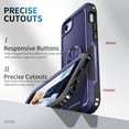 thumbnail image 6 of For iPhone 7 / 8 / SE 2020 / SE 2022 Slim Case,Luxury Hybrid Hard PC and TPU Rugged Bumper 3-In-1 Rotatable Magnetic Ring Kickstand Four Corner Guard Shockproof Anti-Scratch Back Phone Cover, Blue, 6 of 7