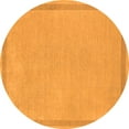 thumbnail image 1 of Ahgly Company Indoor Round Solid Orange Modern Area Rugs, 3' Round, 1 of 4