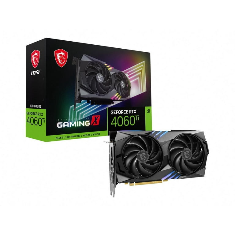 MSI Gaming GeForce RTX 4060 Ti 8GB GDDR6 PCI Express 4.0 x8 ATX Video Card RTX  4060 Ti GAMING X 8G 