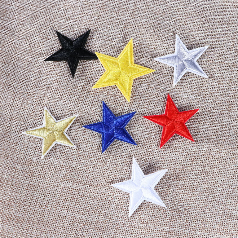 Set of 10 Embroidery Iron on Star Patches, Bulk Sequin Star Patch, Lot of  Patches for Denim Jacket, Patches for Backpacks, Patches for Jeans 