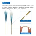 thumbnail image 4 of Unique Bargains 4Pcs Faux Pampas Grass 35.4' Tall 9 Branches Artificial Reed Fluffy Stems for Home Kitchen Vase Blue, 4 of 7