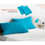 SGI Bedding 1000 TC Egyptian Cotton Bed Pillowcases Set King Size Pillow cases 1000 Count covers for King Size - Soft, Durable Sheets Cotton Sheets in 1000 TC Turquoise Blue