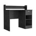 thumbnail image 4 of Computer Desk Delmar with Open Storage Shelves and Single Drawer, Smokey Oak Finish, 4 of 4