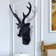 thumbnail image 3 of Cabeza de ciervo 3D decorativa-elegante cabeza de Animal escultura de pared decoración de bienvenida decoración-geometría ciervos astas Negro Colco Estatua de cabeza de ciervo, 3 of 8