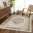 thumbnail image 4 of Beige Framed Area Rugs for Living Room Washable Rugs Boho Moroccan Area Rug Soft Neutral Geometric Bohemian Carpet Distressed Indoor Rug for Bedroom Dining Room Office Foldable Nonslip Rug, 4 of 9