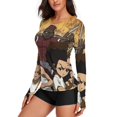 thumbnail image 2 of The Boondocks Women's Sunscreen Shirt Long Sleeve Workout Tops Crewneck Soft Comfy Tees Casual T-Shirt 2XL, 2 of 7