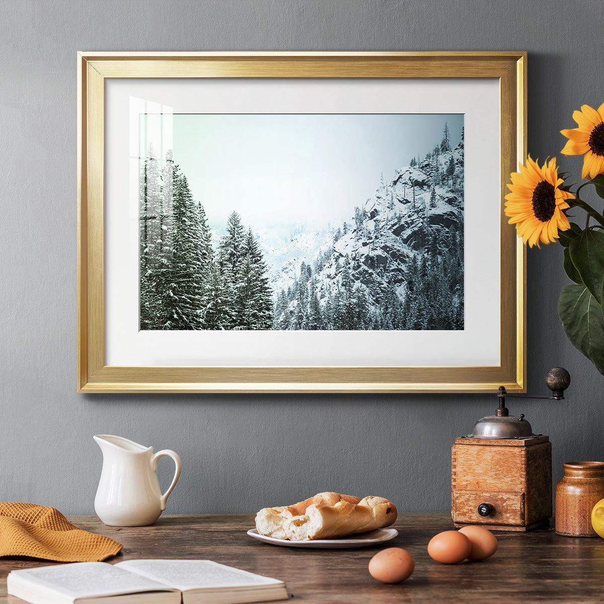 Snowfall in Cascadia II V1 Premium Framed Print - Ready to Hang