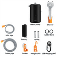 Qtmnekly Outdoor Shower Portable Electric Shower Pump Waterproof with 2