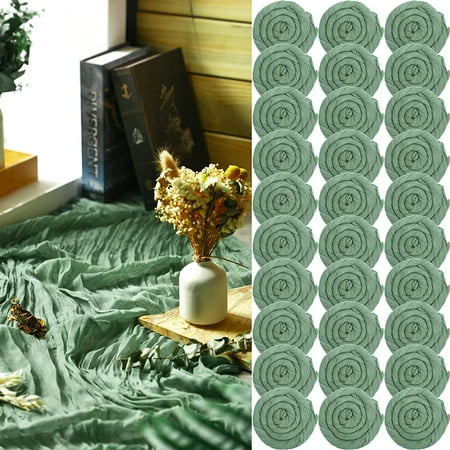 

GAHACONNIE 30 Pieces Cheesecloth Table Runner 35 x 120 Inch Wedding Table Runner Long Vintage Gauze Table Runner Boho Tablecloth Gauze Table Runner for Wedding Reception Birthday Party (B