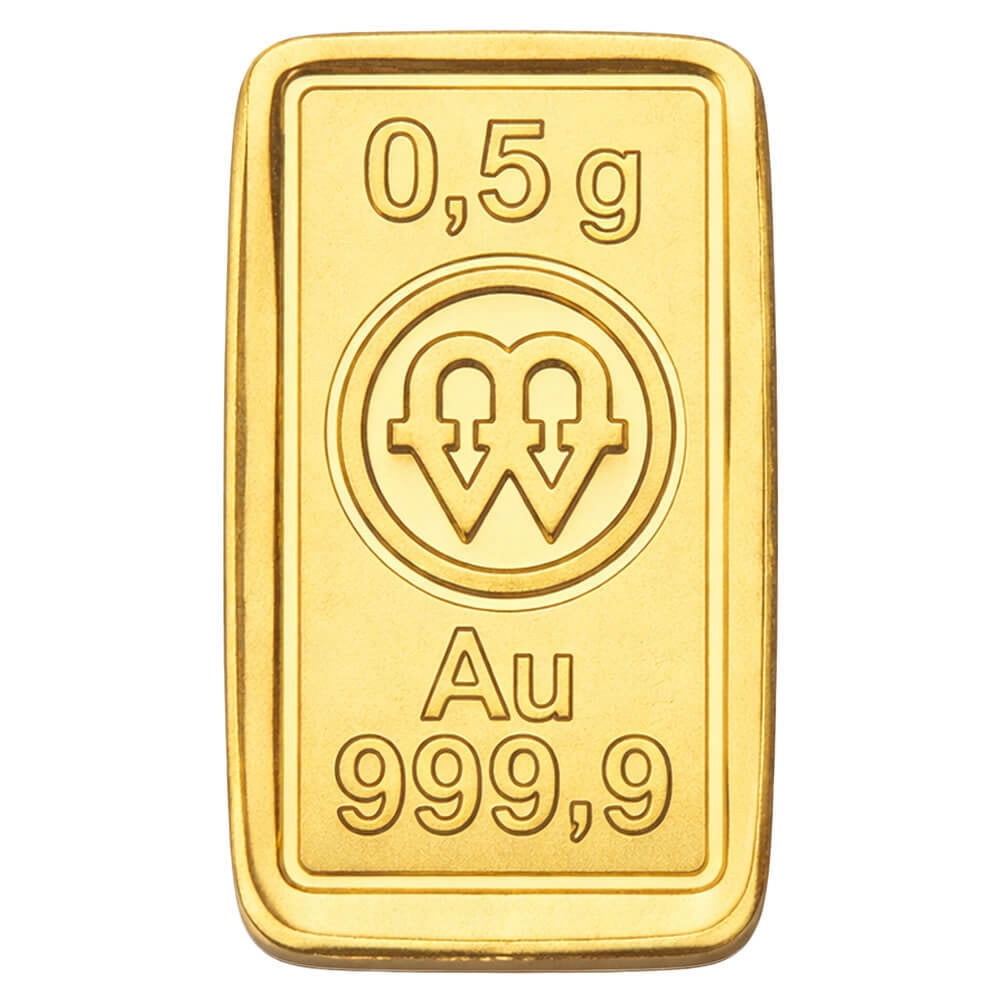 1/2 Gram Mint of Poland Gold Bar .9999 Fine (in Assay)
