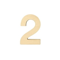 Essentials By Leisure Arts Arts Wood Letter 1.75" Birch No 2