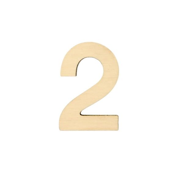 Essentials By Leisure Arts Arts Wood Letter 1.75" Birch No 2