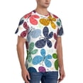 thumbnail image 2 of Bixox Men's Colorful Butterflies Printed Short Sleeve Skinny Athletic T-Shirt, 2 of 6