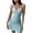 Blue, variant on WIZUTIZ Sundresses for Women 2025 Trendy Plus High Rise Spaghetti Strap Solid Vacation Dress Sleeveless V-Neck Beach Dress for Women's Mini Dress Stretchy Date Dress Black