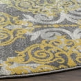 thumbnail image 4 of SAFAVIEH Evoke Keith Damask Distressed Area Rug, Grey/Ivory, 3' x 3' Round, 4 of 7