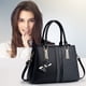 thumbnail image 1 of Bolso de mano para mujer, bolso de mano de gran capacidad, bolso de piel suave, elegante, con retazos, multicapa, 1 of 5