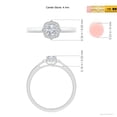 thumbnail image 4 of ANGARA Natural Style Cushion Diamond Halo Engagement Ring in 14K White Gold for Women (Size-4mm| Color-H| Clarity-SI2) | April Birthstone, Anniversary, Jewelry Gift for Women | Natural Diamond Ring, 4 of 9