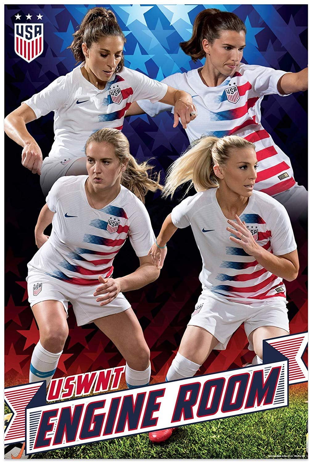 US Women's Soccer Team USWNT Midfield Poster 2019 "Engine Room