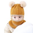 thumbnail image 2 of Baby Winter Hat Scarf, Toddler Beanie Hats Girl Boy with Neck Warmer, Beanie for Kids Knit Warm for Cold Weather, 2 of 8