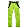 thumbnail image 4 of dgysar Snow Pants for Women and Men Winter Windproof Insulated Ski Bib Overalls Solid Color Sleeveless Straps Jumpsuits with Pockets, Fluorescent Green M, 4 of 5