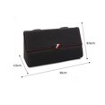 thumbnail image 3 of Sunglasses Case Suede Leather Universal Car Visor Eyeglasses Protective Holder, 3 of 7