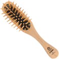 thumbnail image 1 of Kent KB MiniWoodyhog Cepillo desenredante tamaño viaje Cepillo de viaje de madera de haya Cerdas de madera redondeadas firmes Cepillo natural desenredante Cepillo de pelo de madera para mujeres, hombr, 1 of 4