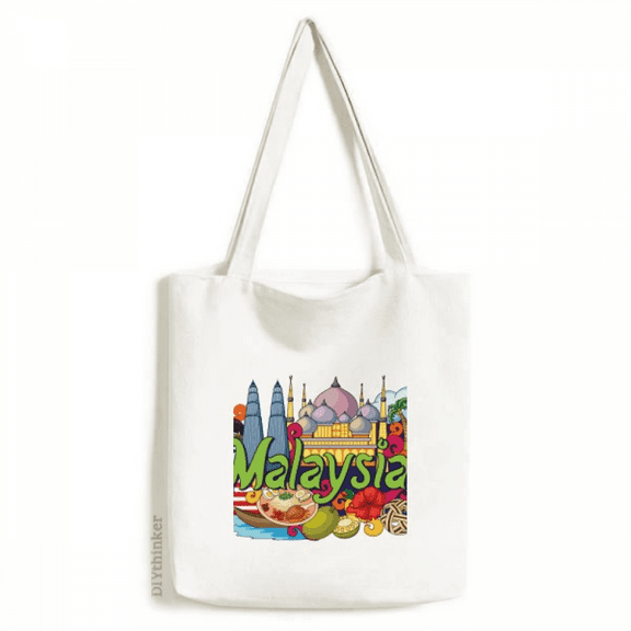 Twinstower Malaysia Graffiti Tote Canvas Bag Shopping Satchel Casual Handbag