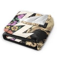 thumbnail image 2 of DouZhe Ultra-Soft Micro Fleece Lightweight Flannel Bed Blanket, Floral Rose Skull Skeleton Print Cozy Warm Throw Blankets, 60"x50", 2 of 7