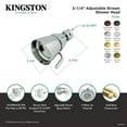 thumbnail image 6 of Kingston Brass K133A2 Made To Match 2-1/4 Inch Round Jet Spray Brass Shower Head in Polished Brass, 6 of 6