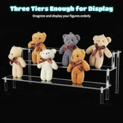 Acrylic Riser Display Shelf, Tabletop 3-Tier Display Riser Organizer, Countertop Display Stand, Large Showing Shelf for Display Cupcake/Perfume/Makeup Collection