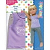 Fibre Craft 5069FS Springfield Collection Yoga Outfit-Purple Tank and Gray Pants