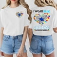 thumbnail image 4 of CHENge Autism Awareness Shirt Women Autism Acceptance Mom Shirts Graphic Mental Health T-Shirt Inspirational Short Sleeve Top, 4 of 5
