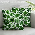thumbnail image 3 of PHYHOO St. Patrick's Day Pillow Covers, Green Striped Pinch Me Lucky in Love Polka Dots Heart Shamrocks Farmhouse Pillowcases for Home Sofa Couch Cushion Decoration, 3 of 5