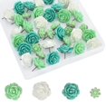 thumbnail image 1 of 40 Uds Pingles Fleurs En Rsine Stroscopique - Vertes, Pingles Perles, Agrafes, Pour Cartes De Bureau, Photos Et Notes Autocollantes, 1 of 5