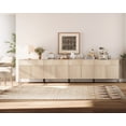 thumbnail image 2 of 126" Wooden Reeded Sideboard with Doors and Drawers, 4-In-1 Modern Wide Credenza Storage Cabinet for Kitchen, Dining Room, 2 of 6
