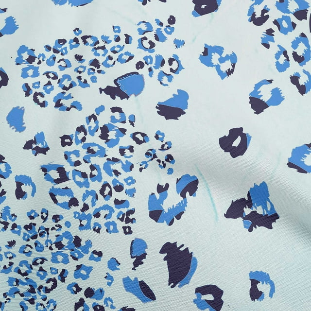 oneOone Cotton Cambric Baby Blue Animal Skin Texture Fabric, 56 Inch Wide