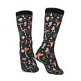 thumbnail image 5 of Uemuo Mushrooms Pattern Women's Crew Socks, Soft Durable Breathable Moisture-Wicking with Odor Control Cotton socks, 5 of 9