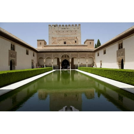 La Alhambra De Granada Patio De Los Leones Spain, Andalusia, Granada, Alhambra Palace, Courtyard of The Myrtles (Patio de Los Arrayanes) Print Wall Art By Samuel Magal ()