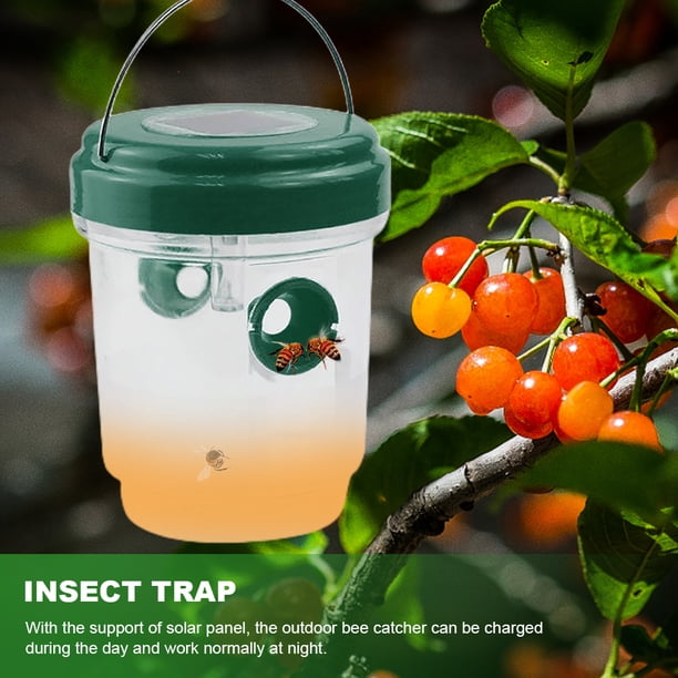 Trampa para colgar chaqueta amarilla mata avispas con energía solar para exteriores (verde) Likrtyny Para estrenar