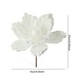 thumbnail image 3 of Christmas Glitter Magnolia Flowers Christmas Tree Velvet Magnolia Artificial Flowers Fake Magnolia Poinsettia Flowers for Xmas Party Tree Xmas Wreath Holiday Home Decor 6Inch, 3 of 6