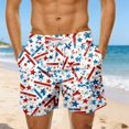 thumbnail image 2 of Bainana Mens Swim Trunks American Flag Patriotic Swim Shorts Fourth Of July Lightweight Casual Beach Travel Swimsuits, 2 of 4