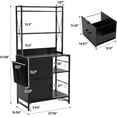 thumbnail image 3 of Vertical File Cabinet,Filing Cabinet with Shelves,Charging Station,Hanging Pouch and Hooks,Vertical Filing Cabinet Fits Letter/A4/Legal Size (Black), 3 of 7