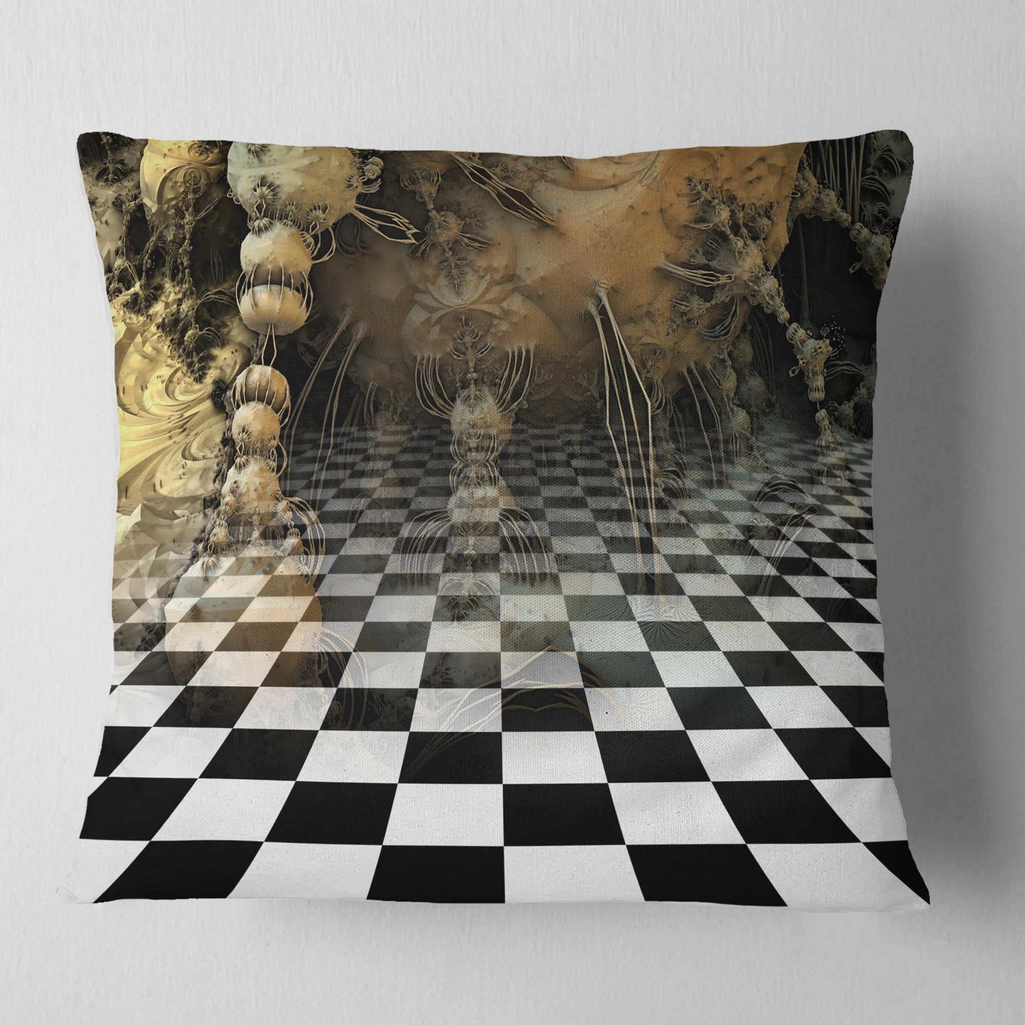 Designart Geometric Composition Close up - Contemporary Throw Pillow - 18x18
