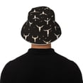thumbnail image 5 of Salouo Cow Skulls Print Unisex Bucket Hat, Outdoor Summer Beach Fishing Sun Hat Fun Outdoor Vacation Hat for Men Women Teens,Reversible Double-Side-Wear, 5 of 6