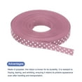 thumbnail image 3 of Uxcell Grosgrain Ribbons with White Dots Ribbon Bow Decoration Crafts Gift Wrapping Wedding Light Pink 25 Yards 3/8 Inch, 3 of 7