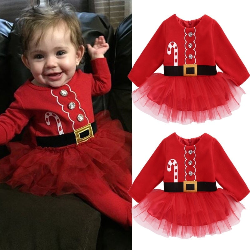 baby girl long sleeve christmas dress